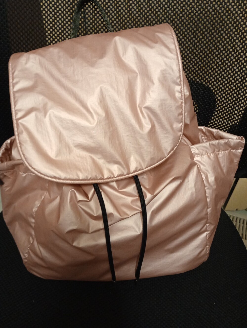 Claire's Rose Gold Drawstring Backpack